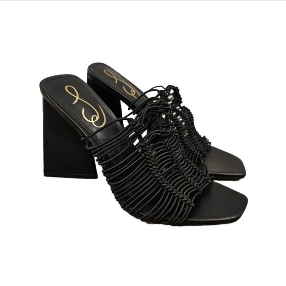 NEW Sam Edelman LAURETTE Black Heel Sandals - Picture 1 of 5